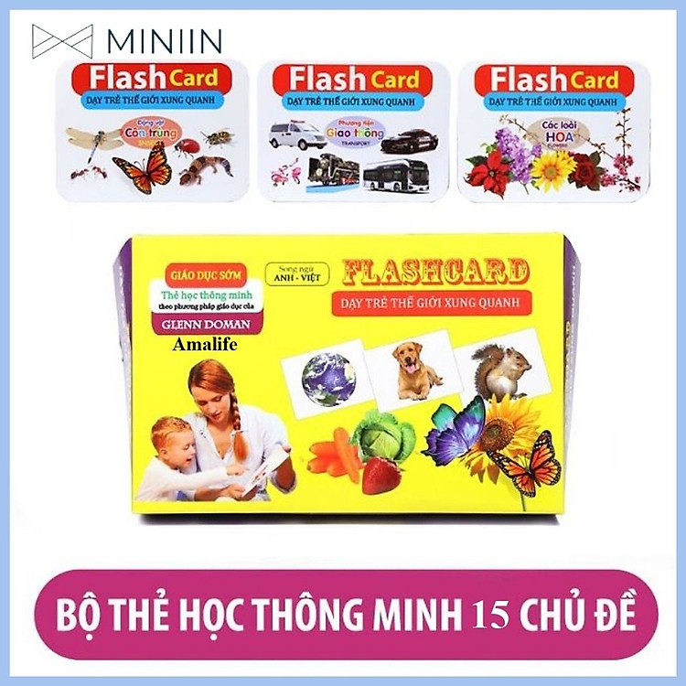 Thẻ Học Thông Minh Flashcard Song Ngữ Cho Bé
