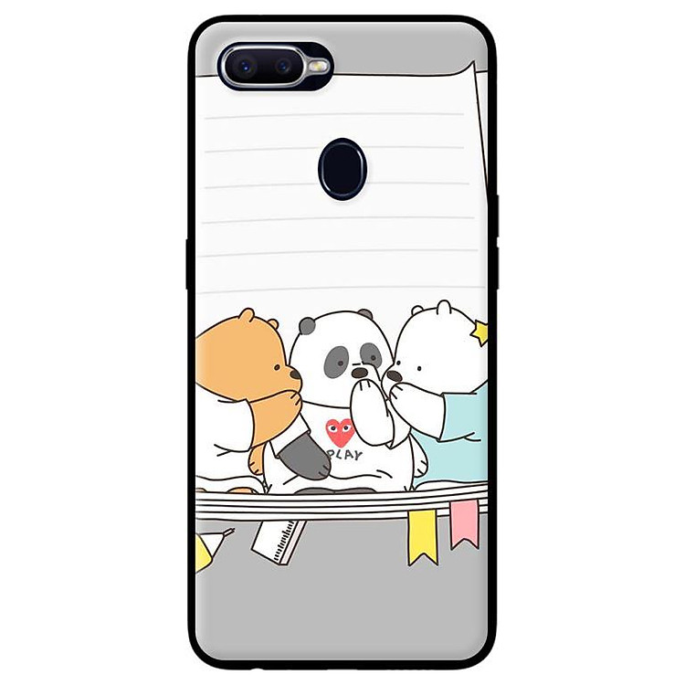 Ốp in cho Oppo F9 3 Chú Gấu 3 - Hàng chính hãng