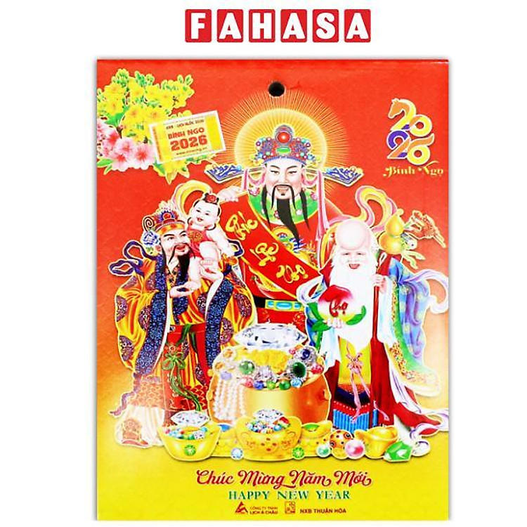 Lịch Bloc Trung Màu 2026 - Chúc Mừng Năm Mới - Sắc Hoa - Á Châu AC10