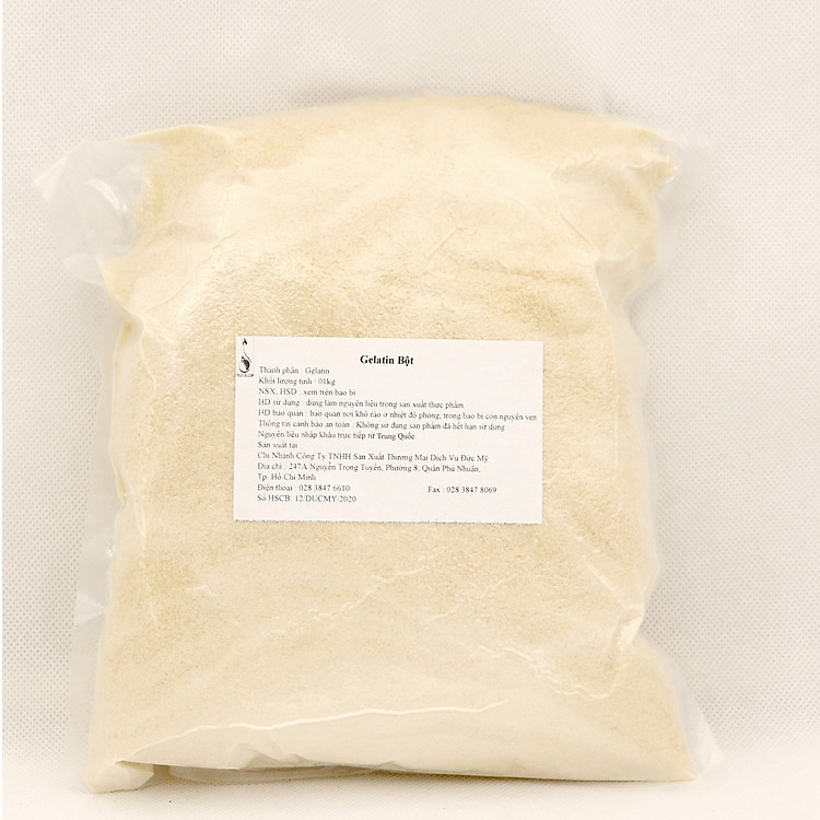 Gelatin bột túi 1 kg/ 500 g/ 100 g