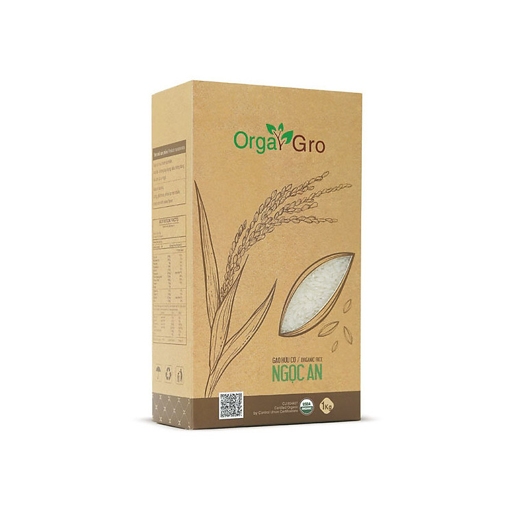 Gạo hữu cơ Ngọc an OrgaGro 1kg