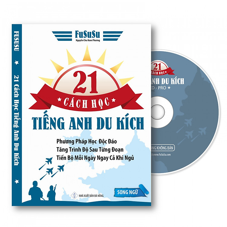 Combo Sách Giấy Học Tiếng Anh Du Kích Kèm Đĩa Download và Quà FuSuSu