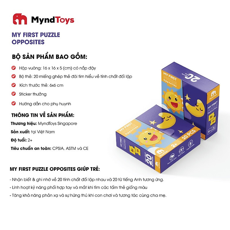 Mua tại Tiki: Đồ Chơi Xếp Hình My First Puzzle - Đối Lập Chính hãng Giá rẻ