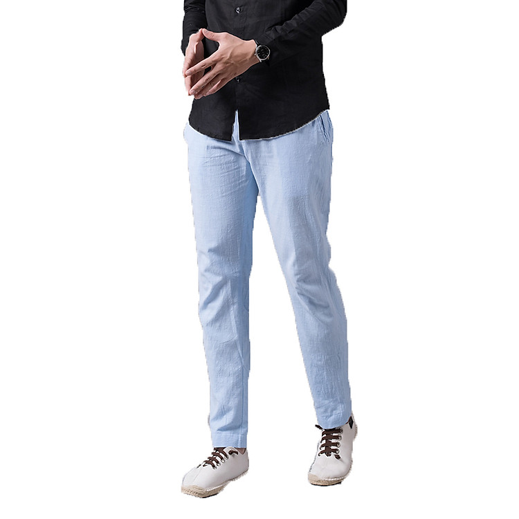 Quần đũi nam dáng quần âu lam