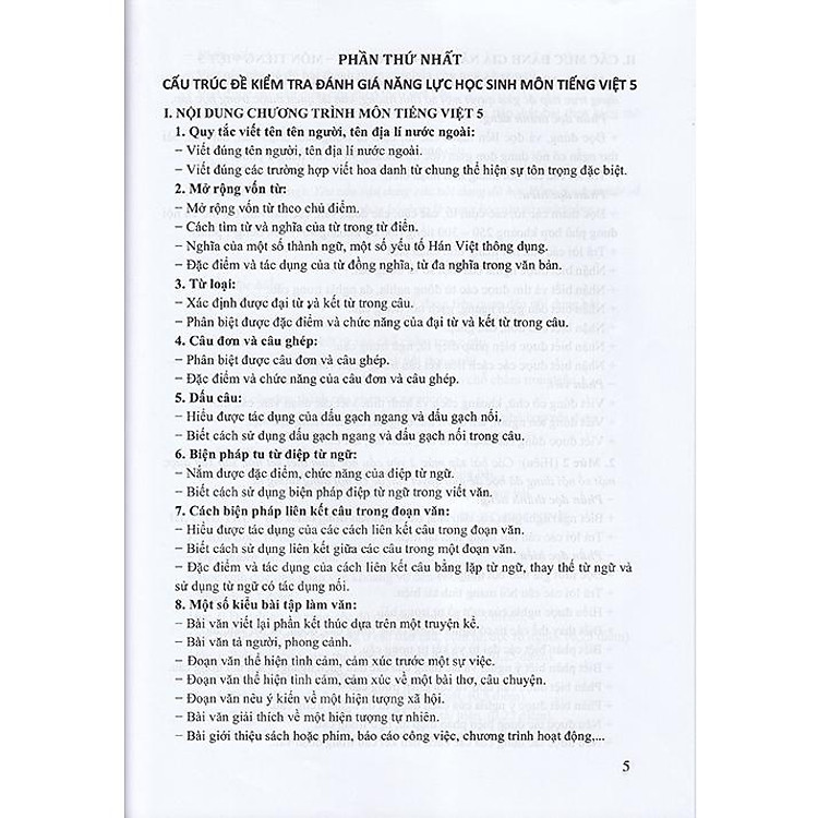 Kiểm tra, đánh giá năng lực học sinh lớp 5 môn Tiếng Việt học kì 1 - Ảnh 3