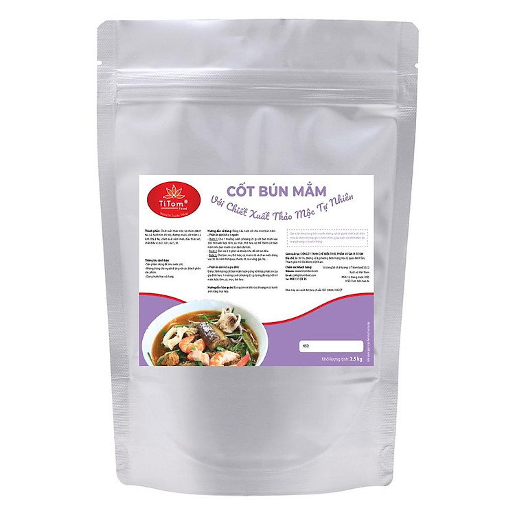 Gia vị nấu bún mắm - Gia vị bún mắm - Gia vị bún mắm nêm sẵn - Cốt bún mắm TITOM 2.5 kg