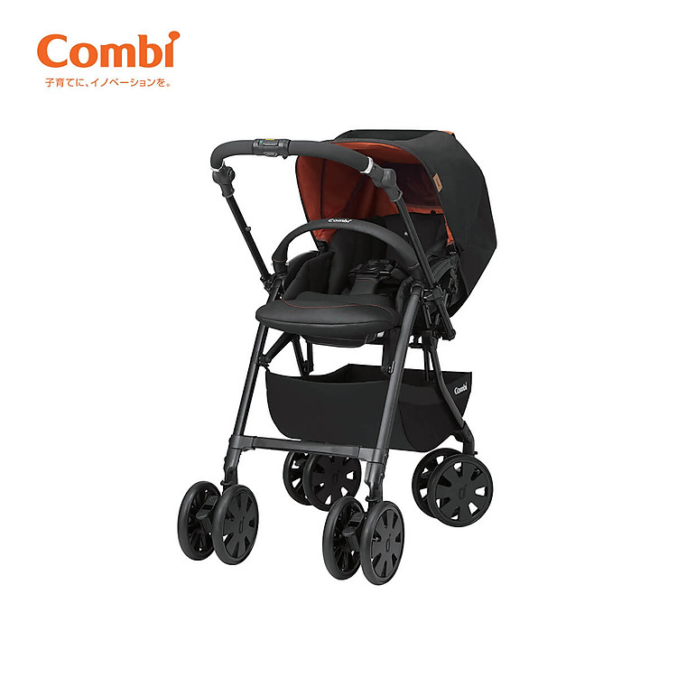 Mua Xe đẩy Combi CrossGo 4 bánh Đen Cam Chính hãng Giá tốt