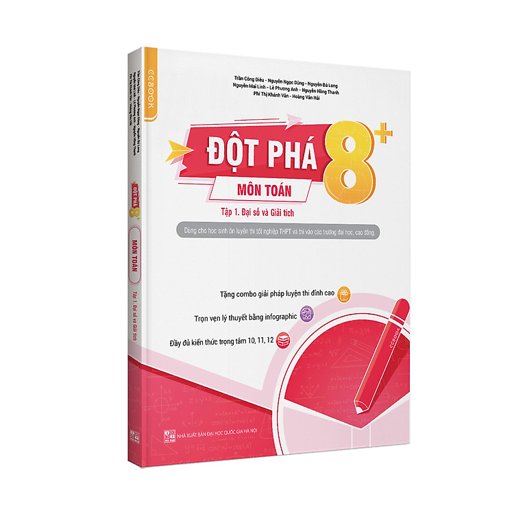 Sách Đột phá 8+ môn Toán - tập 1: Đại số và Giải tích (phiên bản 2020)