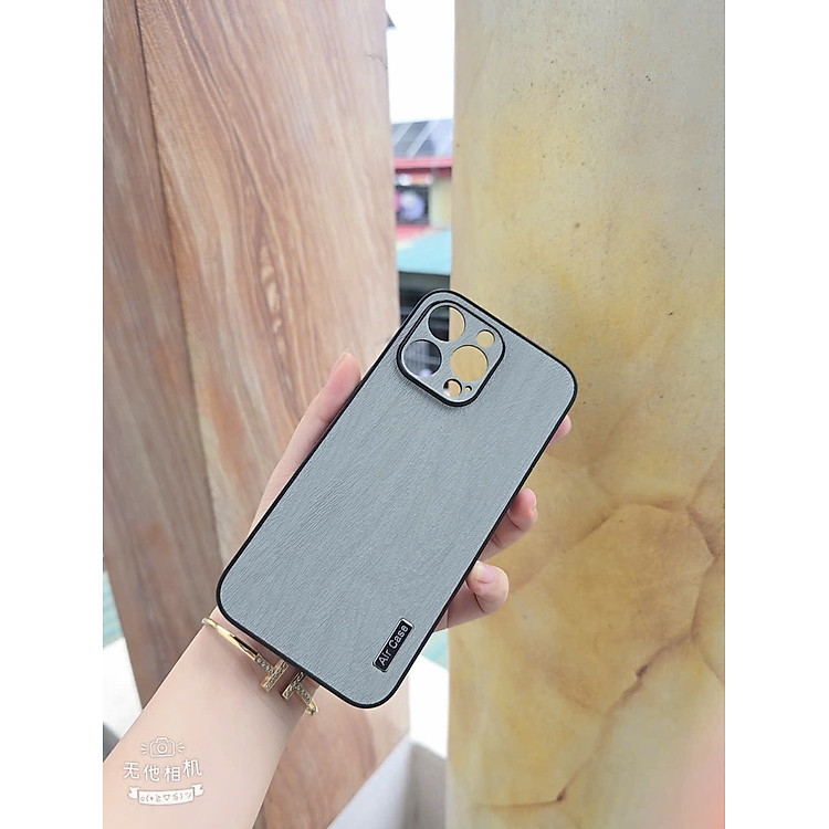Ốp lưng Da Vân Gỗ cao cấp siêu sang,bảo vệ lưng viền cụm camera dành cho Oppo A3S/A15/A15S . Hàng nhập khẩu