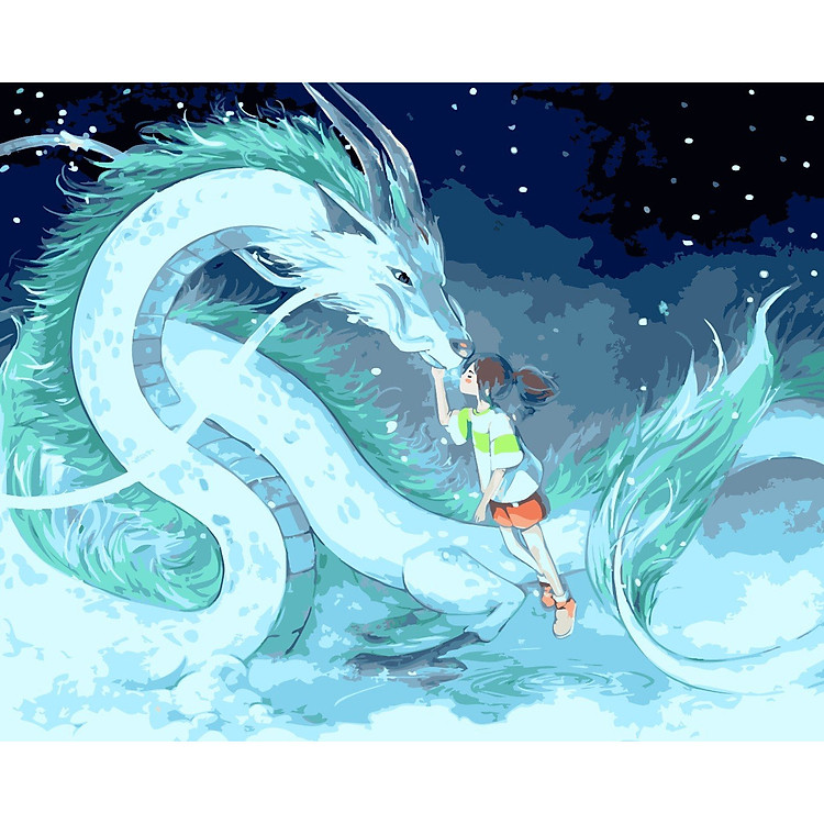 Tranh sơn dầu số hóa - tranh tô màu theo số- khung gỗ 40x50 Mẫu 43