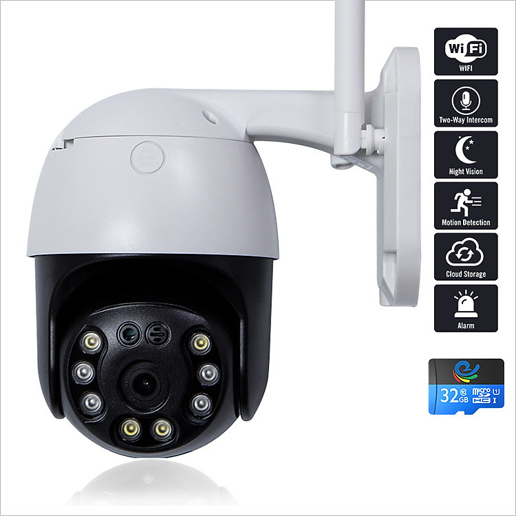 Camera Wifi An Ninh Ngoài Trời Xoay 360 Độ, Chống Nước, Độ Phân Giải 3.0Mpx 2304x1296P FULL HD+, Kết Nối Điện Thoại, Máy Tính, Smart TV - Chính Hãng