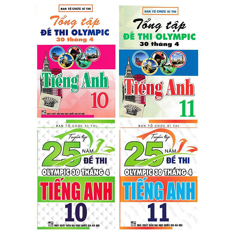 Combo 4 Cuốn Tuyển Tập 25 Năm Đề Thi Olympic 30 Tháng 4