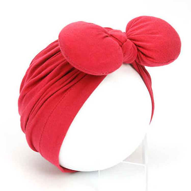 Nón turban cotton nơ phồng