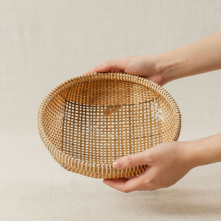 Rổ tre tròn đáy đan cật tre (6 cỡ)