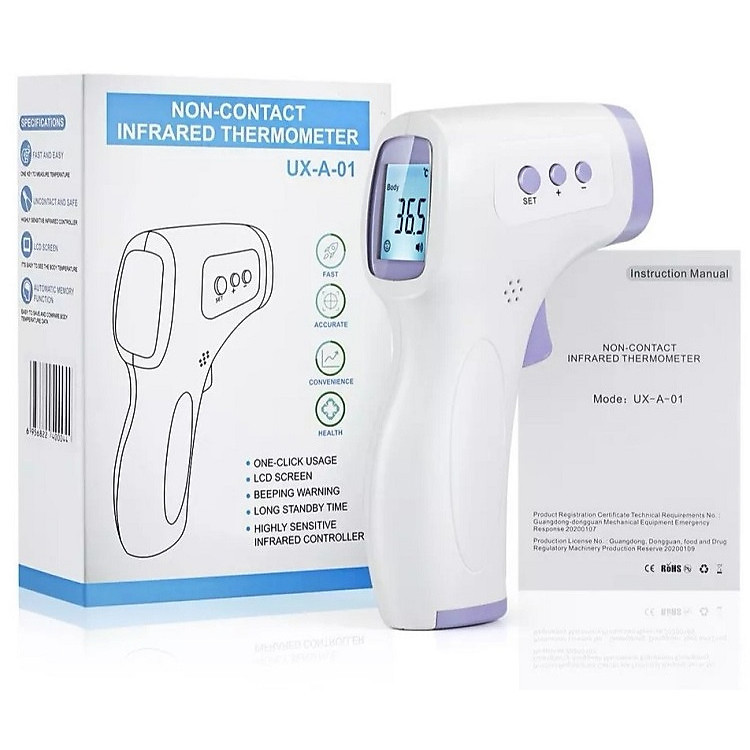 Nhiệt Kế Cho Bé Đo Trán, Đo Nhiệt Độ Sữa Cho Bé Ăn Từ 35°C - 42°C ( 3 MỨC CẢNH BÁO NHIỆT ĐỘ KHẨN CẤP ) - Tặng 01 nhiệt kế siêu mini