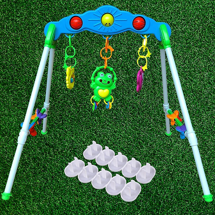 Đồ Chơi Kệ Treo Nôi Mặt Trời Của Bé Kệ Con Ếch + Tặng Kèm 10 Bịt Ổ Điện An Toàn Cho Bé