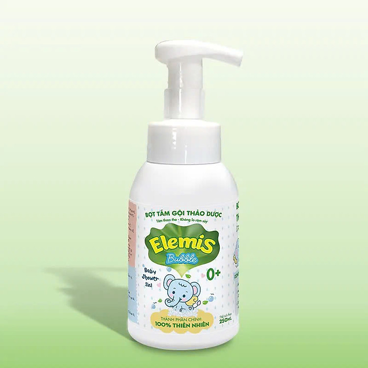 Bọt tắm gội thảo dược cho trẻ từ sơ sinh Elemis Bubble 250ml