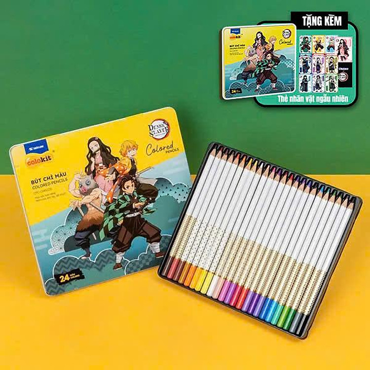 Bút Chì Màu Thanh Gươm Diệt Quỷ Colokit CPC-C043 (24 chiếc) - Ảnh 2