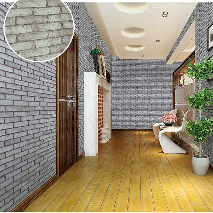 5M Giấy Dán Tường -Decal dán tường Nền Gạch