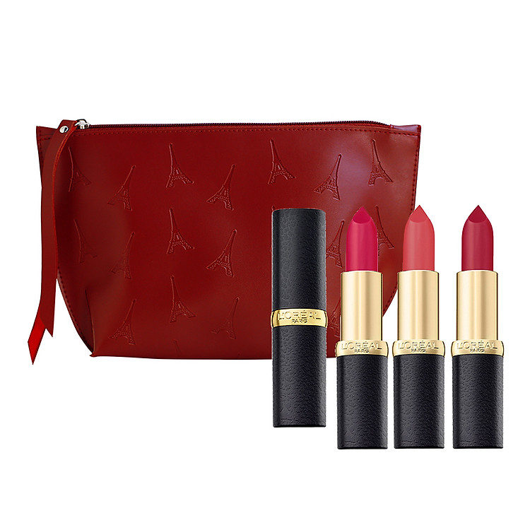 Bộ 3 Son L'Oreal Paris Color Riche Matte - Hồng Ngọt Ngào