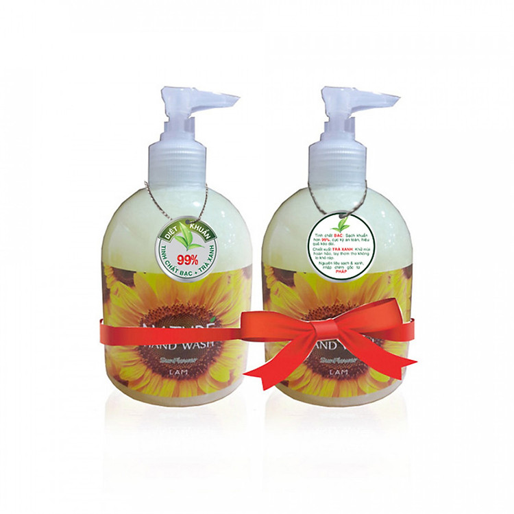 Combo 2 Chai Nước Rửa Tay Lamcosmé (500ml) Hương Hoa Hướng Dương (Tặng Gel Rửa Tay Khô 3K)