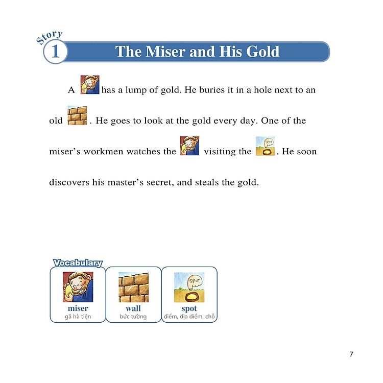 Learn English With Fables 5 - Học Tiếng Anh Qua Truyện Ngụ Ngôn - Tập 5: The Miser And His Gold - Gã Hà Tiện Và Thỏi Vàng - Ảnh 5