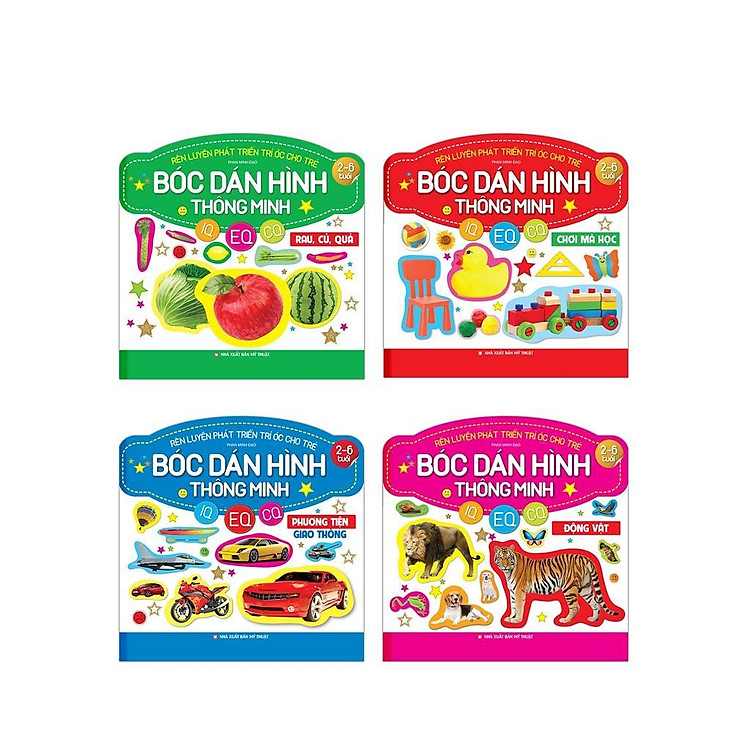 Bóc Dán Hình Thông Minh IQ EQ CQ Cho Bé 2-6 Tuổi