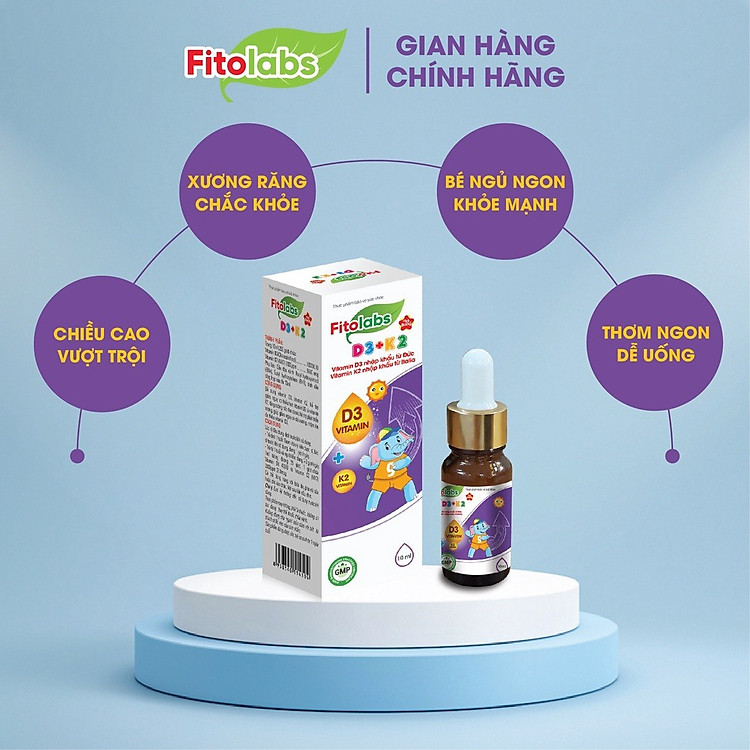 Siro Vitamin D3K2 Fitolabs 10ml Chất lượng Giá rẻ - Hình ảnh 3