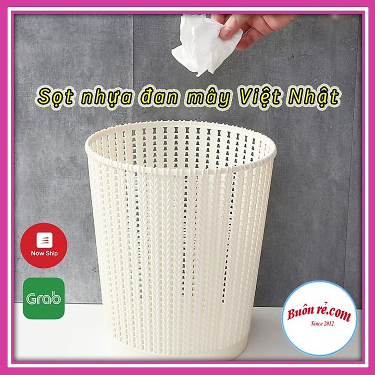 Sọt nhựa đan mây đựng đồ đa năng linh hoạt Việt Nhật – Sọt rác văn phòng đa năng Buôn Rẻ 01176