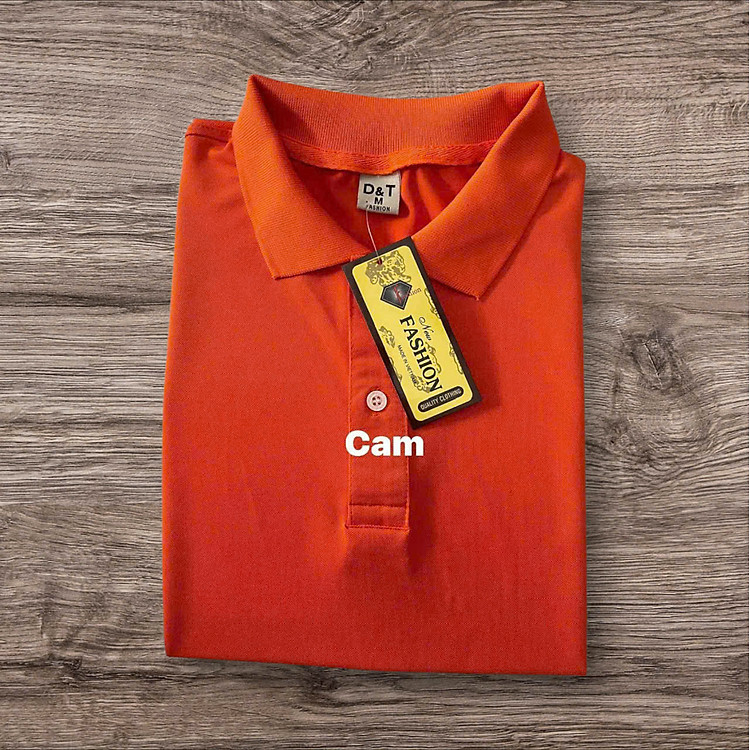 Áo Thun Có Cổ Cá Sấu Cao Cấp 4 Chiều Form Xuông Nữ - Nam Màu Cam