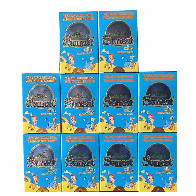 10 hũ Nước Yến Sào Sanest Kids (62ml)
