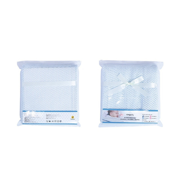 Chăn vải lưới chống ngạt Thái Lan 75x100 cm màu xanh