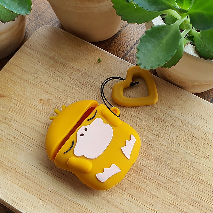 Bao Case Silicon Cho Tai Nghe Apple AirPods 1 / AirPods 2 - Hình Vịt Koduck Ngu Ngốc