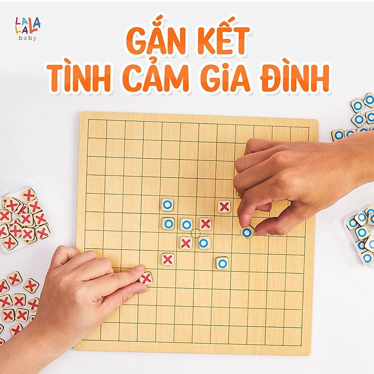 Đồ Chơi Gỗ 2in1 Cờ Caro & Cá Ngựa Chính hãng Giá tốt - Hình ảnh 5