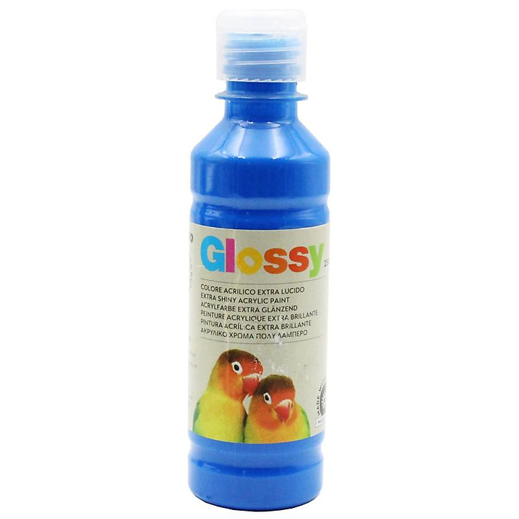 Chai Màu Acrylic Bóng 250ml PRIMO - Xanh Lam - Ảnh 2