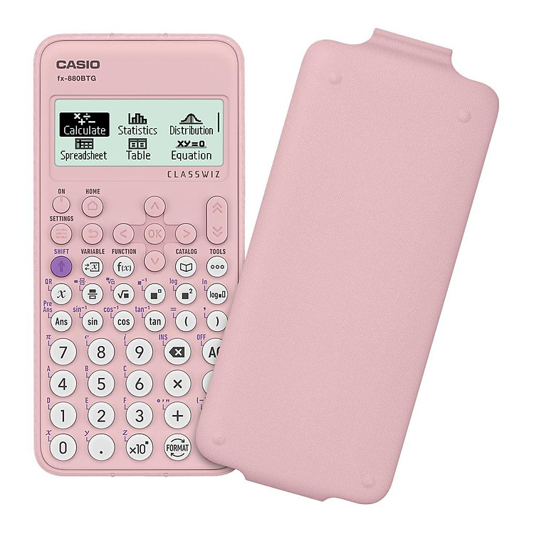 Máy Tính CASIO FX-880BTG - Màu Hồng + Bút Bi Pilot BP-1RT (2 chiếc) - Ảnh 4
