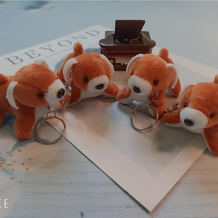 Móc khóa gấu bông, Móc khóa balo hình con chó đáng yêu-AB12