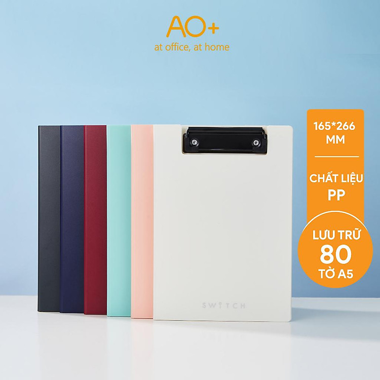 Bìa kẹp trình ký đôi A5 nhiều màu AO+ (WB520)