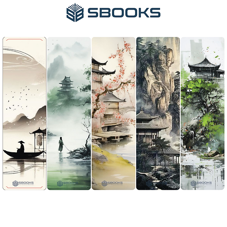 Bookmark Kẹp Sách Hoạ Tiết Trung Hoa Cổ Đại (5 cái)