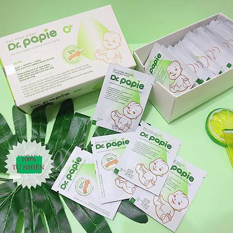 Gạc rơ lưỡi Dr.Papie (30 gói) Chính hãng Giá rẻ - Hình ảnh 2