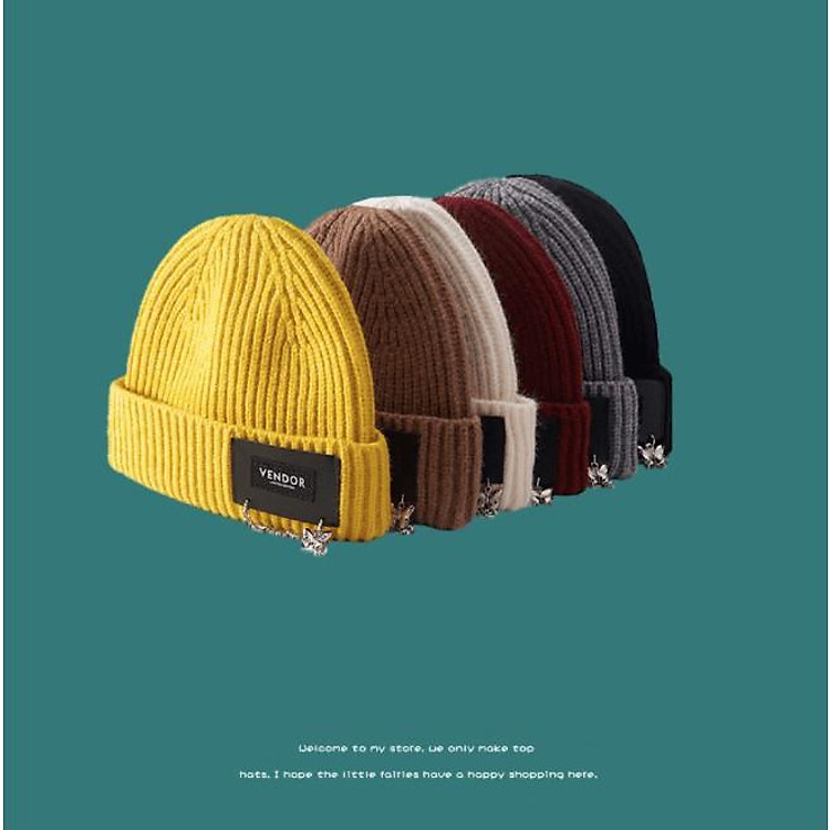 Mũ len Vendor City Cycle mũ len Beanie phong cách Hàn Quốc