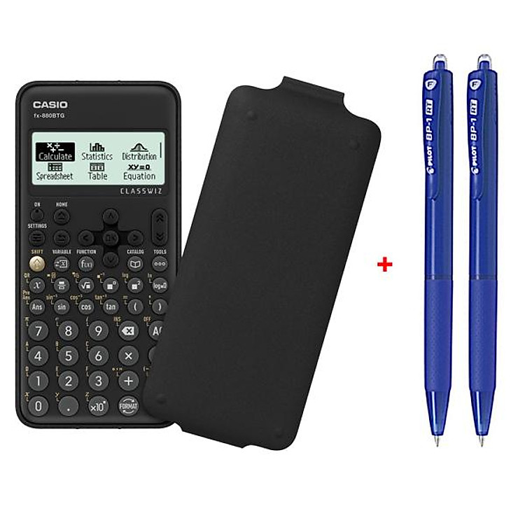 Máy Tính CASIO FX-880BTG - Màu Đen + Bút Bi Pilot BP-1RT - Mực Xanh - Ảnh 2