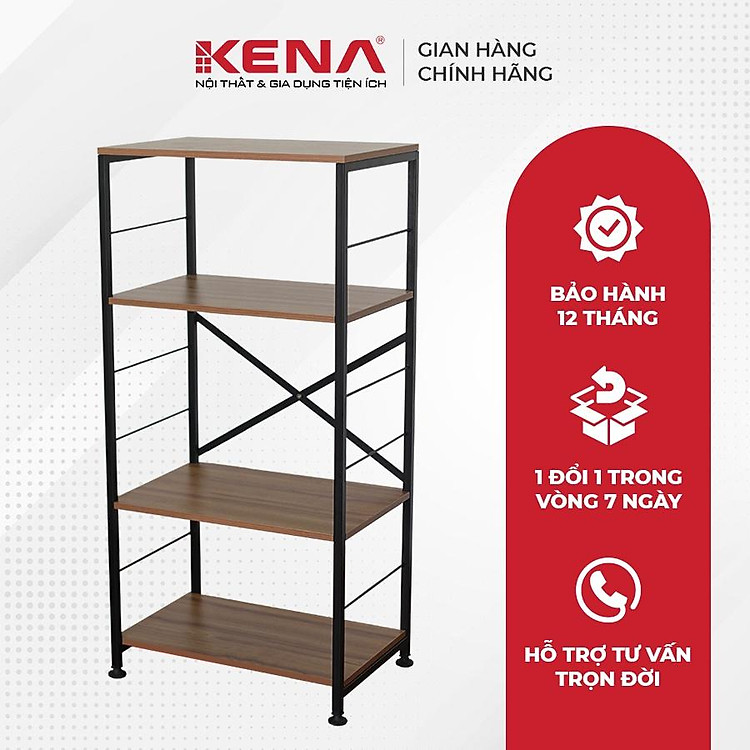 Kệ để lò vi sóng, kệ để nồi chiên không dầu KENA lắp ghép thông minh KN 174