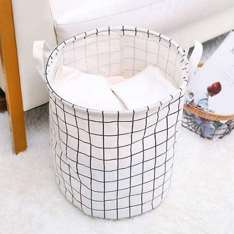 Sọt Vải Đựng Đồ Vintage Cỡ Lớn Có Quai Xách (40 x 50 Cm)