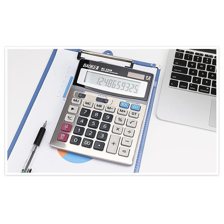 Máy Tính Kế Toán Cầm Tay Năng Lượng Mặt Trời (12 số) - Ảnh 5