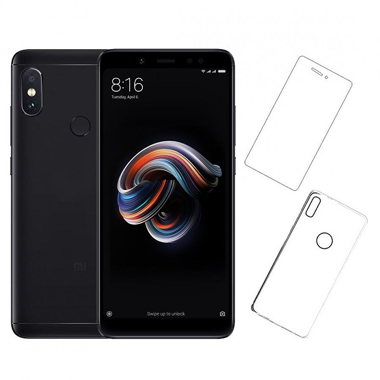 Bộ Điện Thoại Xiaomi Redmi Note 5 Pro (32GB/3GB) + Miếng Dán Cường Lực + Ốp Lưng - Hàng Nhập Khẩu