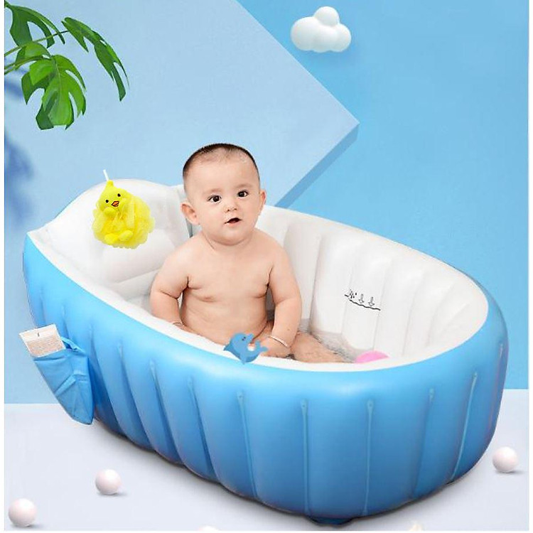Chậu Tắm Phao, Chậu Tắm, Bồn Tắm Bơm Hơi Chống Trơn Trượt Cao Cấp Cho Bé YT - 226A