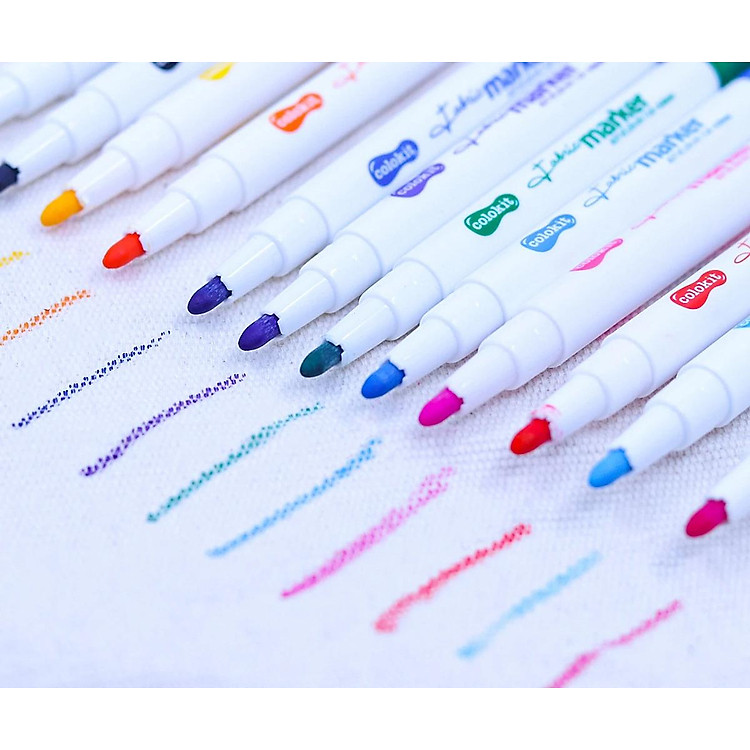 Bút Vẽ Trên Vải Colorkit FM-C002 (12 chiếc) - Ảnh 6