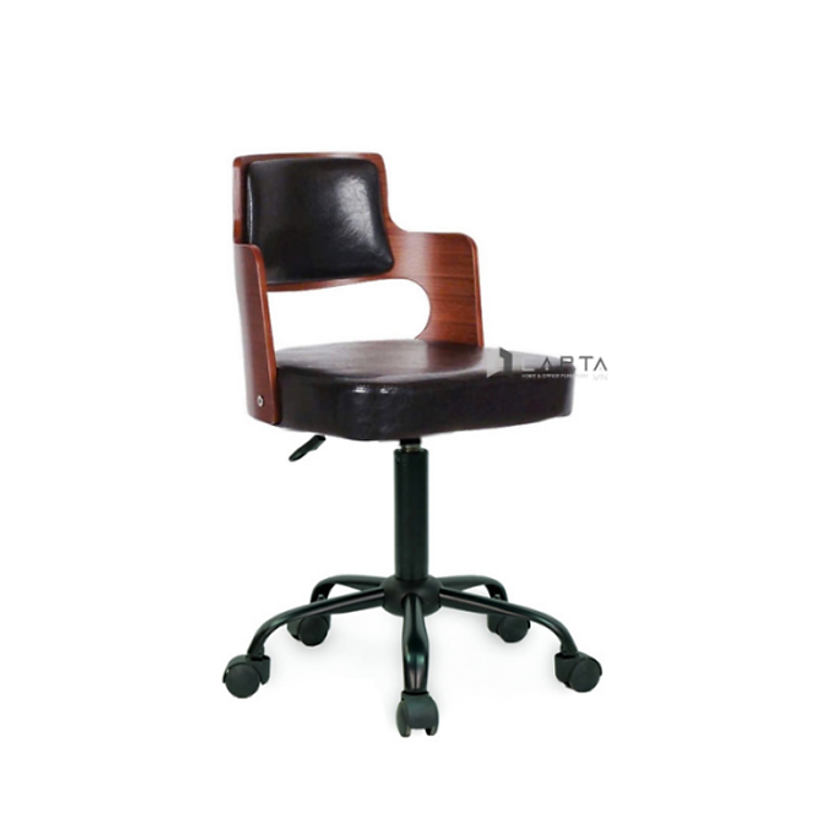 Ghế kỹ thuật viên nệm pvc CB2301-2P Nội thất Capta Ghế xoay thân gỗ nệm pvc chân thép xoay tĩnh điện tại HCM