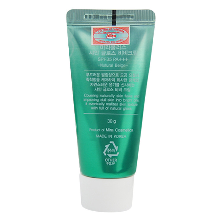 Kem BB Cream Trắng Da Kiểm Soát Dầu Hàn Quốc MiraCulous Shine Gloss D292 (30g)